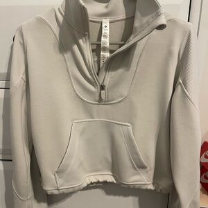 Lululemon Softstreme Bone Half-Zip Pullover Top